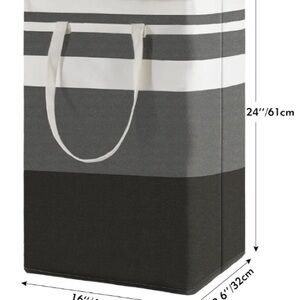 Gray and Black Laundry Hamper 80L